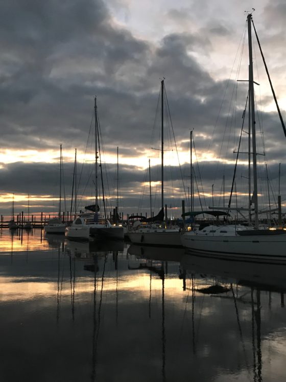 Gorgeous sunset over Morningstar Marina in Brunswick, GA